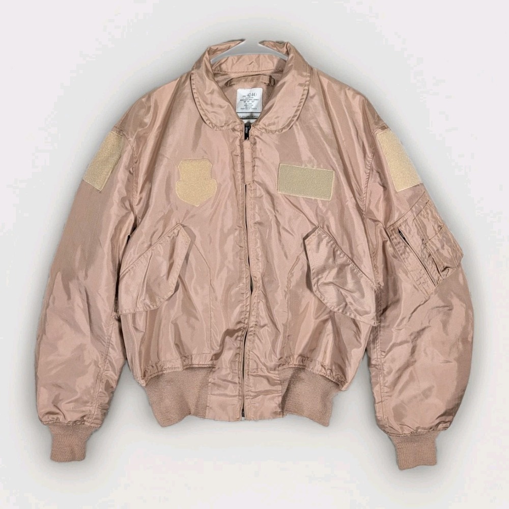 Military Flyers Summer Flight Jacket CWU-36/P Large 42-44 Dessert Sand Tan USAF